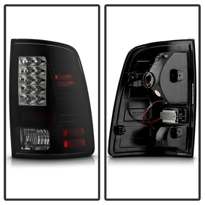 Black Smoke LED Tail Lights <br>09-18 Dodge Ram 1500 2500 3500