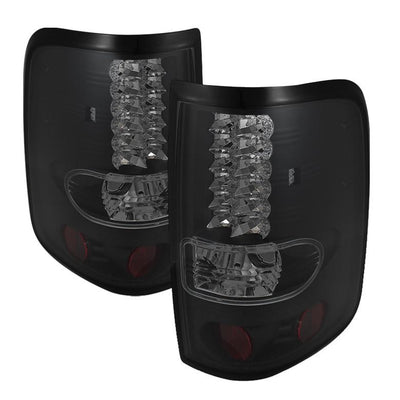 Black Smoke LED Tail Lights <br>04-08 Ford F-150
