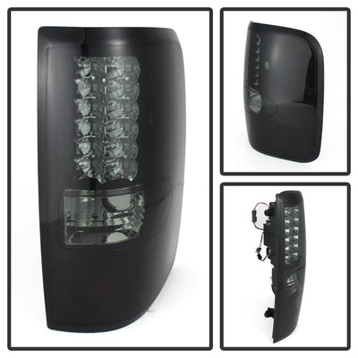 Black Smoke LED Tail Lights <br>04-08 Ford F-150