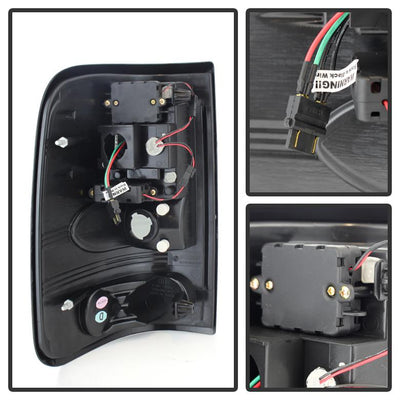 Black Smoke LED Tail Lights <br>04-08 Ford F-150
