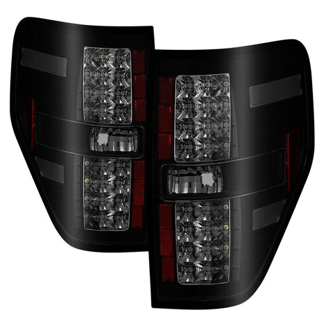 Black Smoke LED Tail Lights <br>09-14 Ford F-150