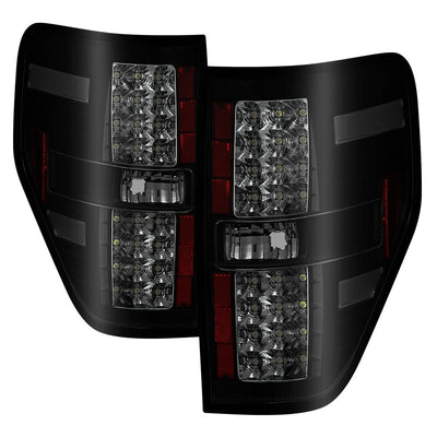 Black Smoke LED Tail Lights <br>09-14 Ford F-150