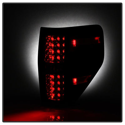 Black Smoke LED Tail Lights <br>09-14 Ford F-150