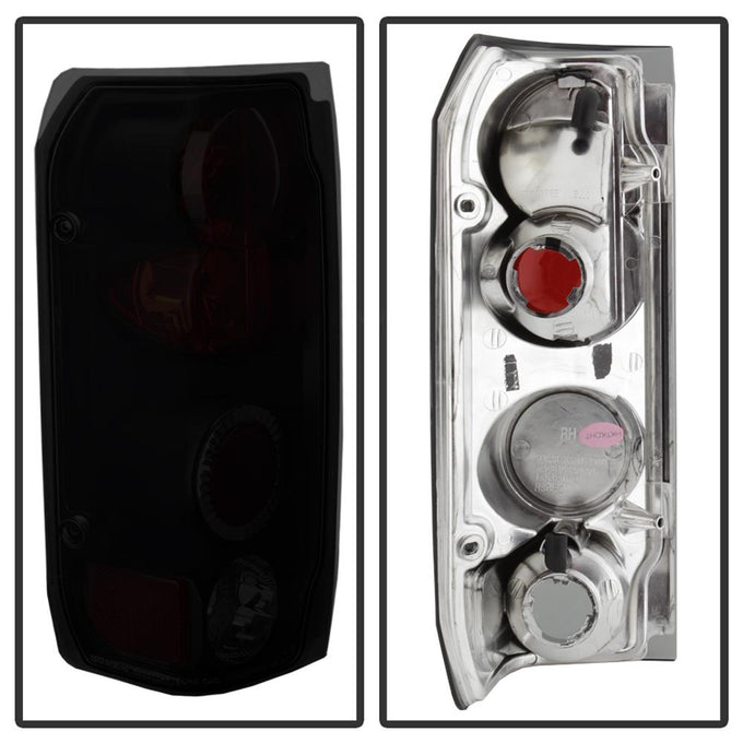 Black Smoke Euro Style Tail Lights <br>87-96 Ford F-150 88-96 Ford Bronco