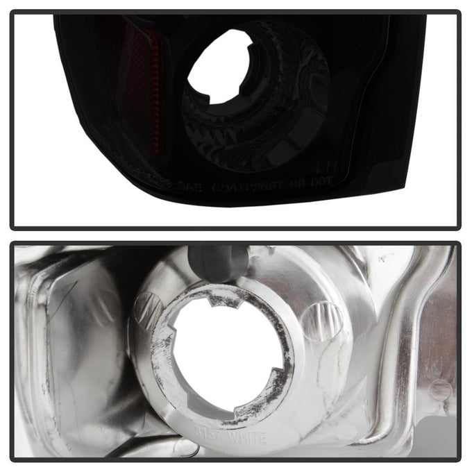 Black Smoke Euro Style Tail Lights <br>87-96 Ford F-150 88-96 Ford Bronco
