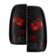 Black Smoke Euro Style Tail Lights <br>97-03 Ford F150, 99-07 F250-550 Super Duty