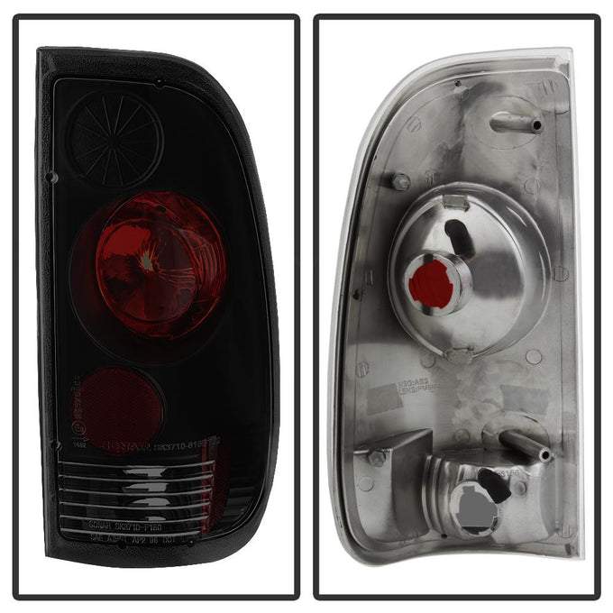 Black Smoke Euro Style Tail Lights <br>97-03 Ford F150, 99-07 F250-550 Super Duty