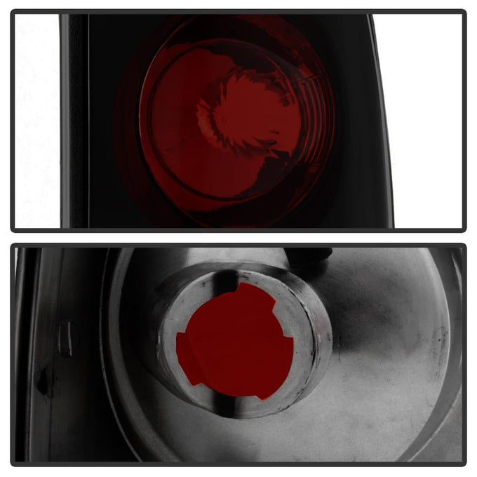 Black Smoke Euro Style Tail Lights <br>97-03 Ford F150, 99-07 F250-550 Super Duty