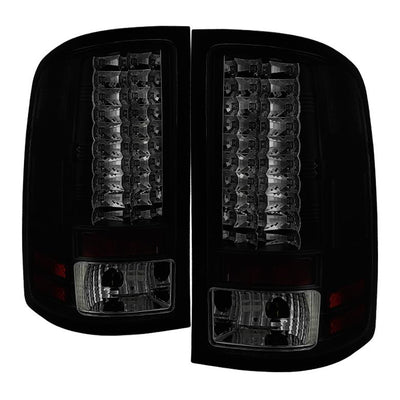 Black Smoke LED Tail Lights <br>07-13 GMC Sierra 1500 07-14 GMC Sierra 2500 HD Sierra 3500 HD