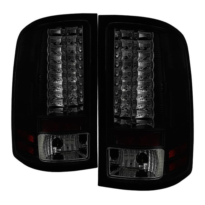Black Smoke LED Tail Lights <br>07-13 GMC Sierra 1500 07-14 GMC Sierra 2500 HD Sierra 3500 HD