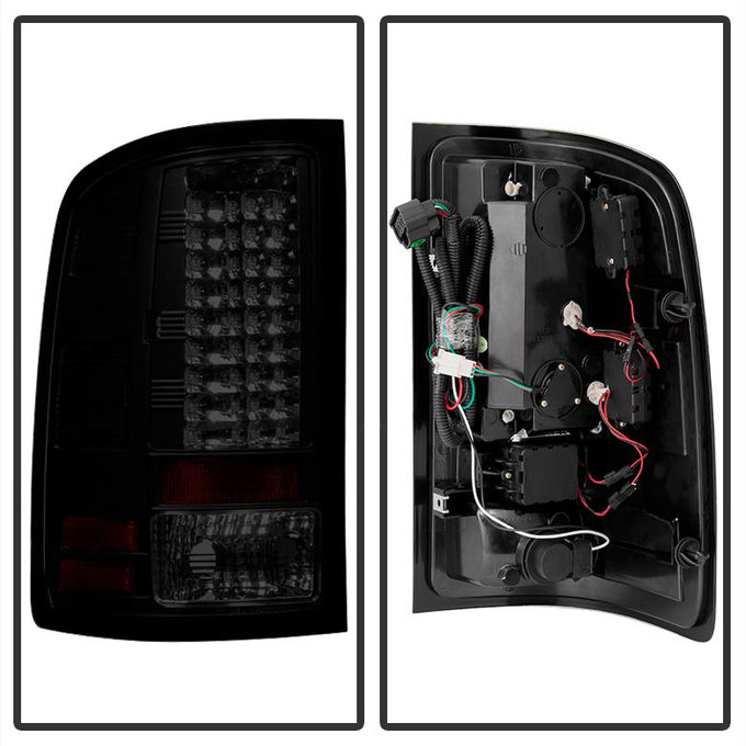 Black Smoke LED Tail Lights <br>07-13 GMC Sierra 1500 07-14 GMC Sierra 2500 HD Sierra 3500 HD