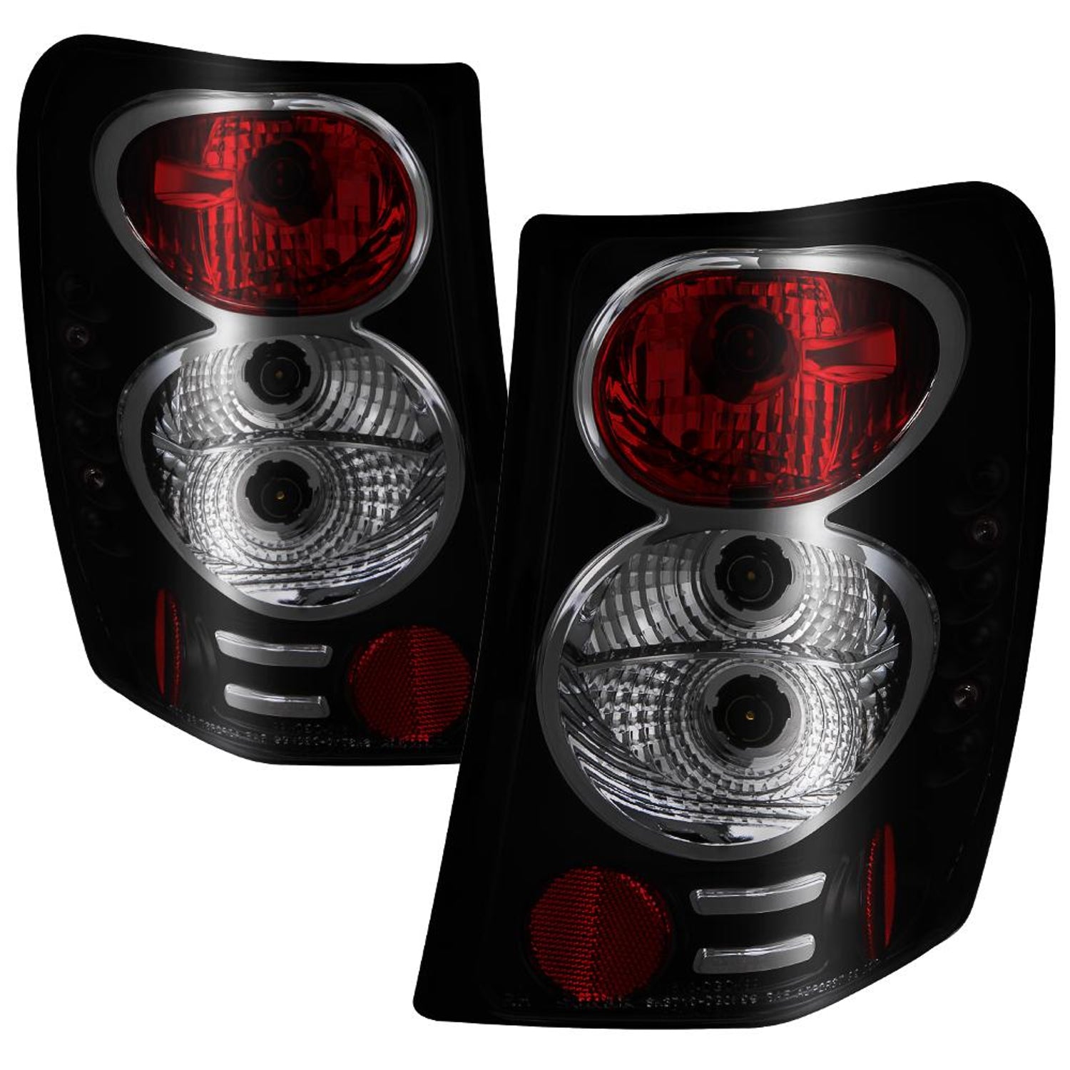 Black Smoke Euro Style Tail Lights <br>99-04 Jeep Grand Cherokee