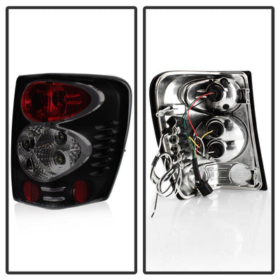 Black Smoke Euro Style Tail Lights <br>99-04 Jeep Grand Cherokee