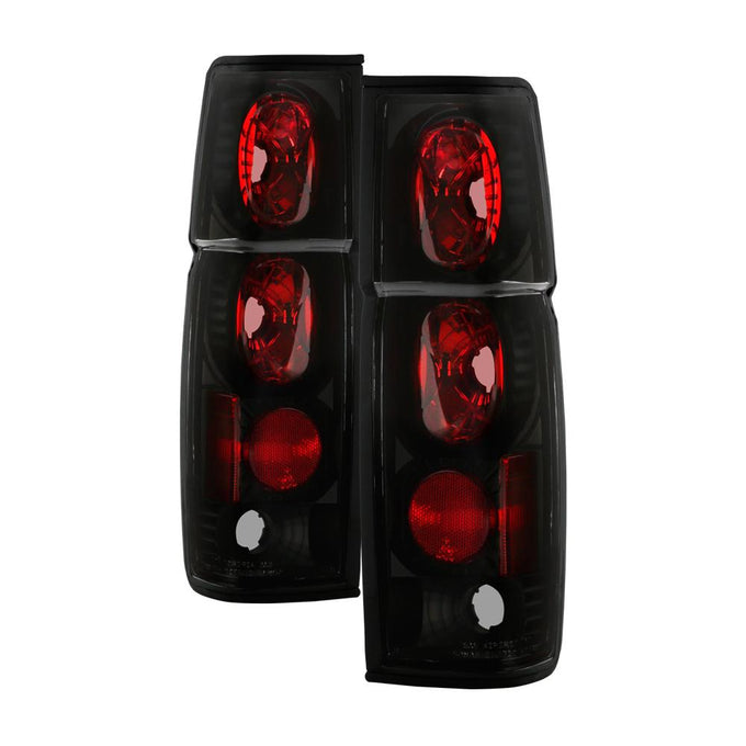 Black Smoke Euro Style Tail Lights <br>86-94 Nissan D21 86-97 Nissan Pickup 86 Nissan 720