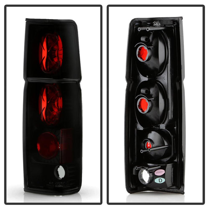 Black Smoke Euro Style Tail Lights <br>86-94 Nissan D21 86-97 Nissan Pickup 86 Nissan 720