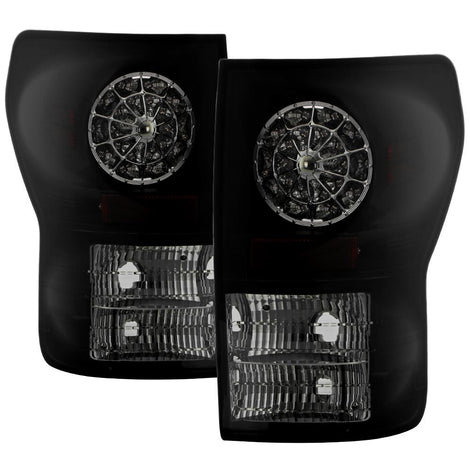 Black Smoke LED Tail lights <br>07-13 Toyota Tundra
