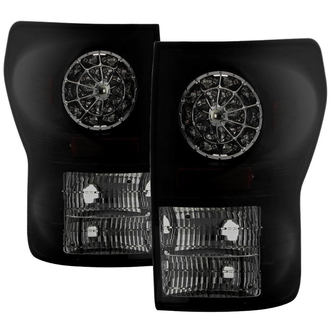 Black Smoke LED Tail lights <br>07-13 Toyota Tundra