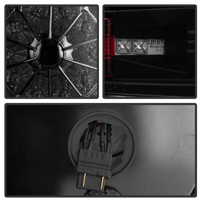 Black Smoke LED Tail lights <br>07-13 Toyota Tundra