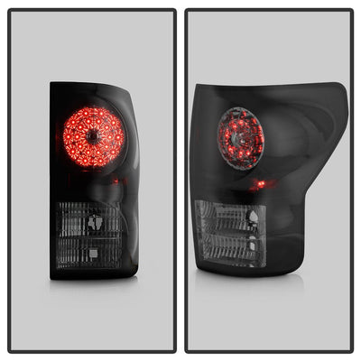 Black Smoke LED Tail lights <br>07-13 Toyota Tundra