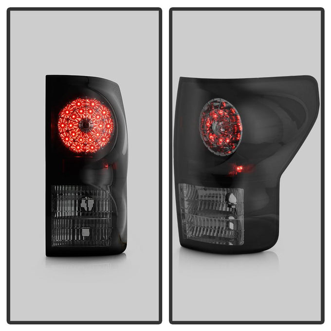 Black Smoke LED Tail lights <br>07-13 Toyota Tundra
