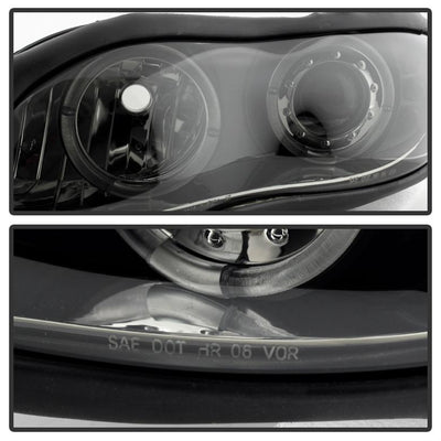 LED Halo Black Smoke Projector Headlights <br>98-02 Chevrolet Camaro