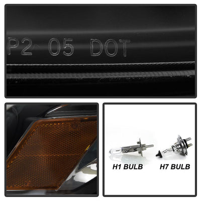 LED Halo Black Smoke Projector Headlights <br>99-06 GMC Sierra 1500-3500, Yukon