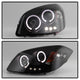 LED Halo Black Smoke Projector Headlights <br>99-06 GMC Sierra 1500-3500, Yukon