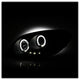 LED Halo Black Smoke Projector Headlights <br>99-06 GMC Sierra 1500-3500, Yukon