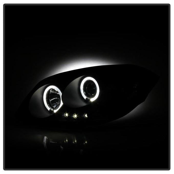LED Halo Black Smoke Projector Headlights <br>99-06 GMC Sierra 1500-3500, Yukon