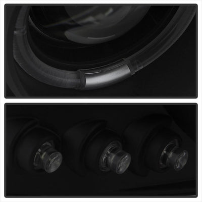 LED Halo Black Smoke Projector Headlights <br>99-06 GMC Sierra 1500-3500, Yukon, 2007 Classic