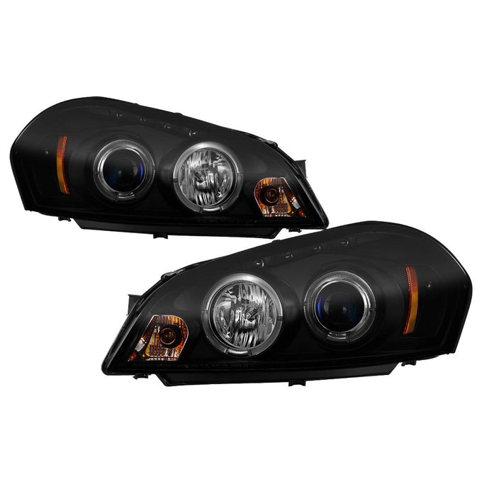 LED Halo Black Smoke Projector Headlights <br>06-07 Chevrolet Monte Carlo 06-13 Chevrolet Impala