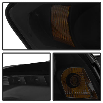LED Halo Black Smoke Projector Headlights <br>06-07 Chevrolet Monte Carlo 06-13 Chevrolet Impala