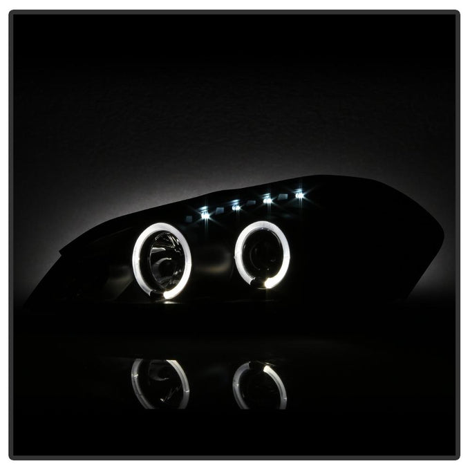 LED Halo Black Smoke Projector Headlights <br>06-07 Chevrolet Monte Carlo 06-13 Chevrolet Impala