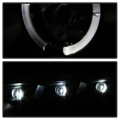 LED Halo Black Smoke Projector Headlights <br>06-07 Chevrolet Monte Carlo 06-13 Chevrolet Impala