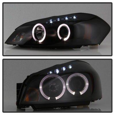 LED Halo Black Smoke Projector Headlights <br>06-07 Chevrolet Monte Carlo 06-13 Chevrolet Impala