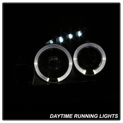 LED Halo Black Smoke Projector Headlights <br>06-07 Chevrolet Monte Carlo 06-13 Chevrolet Impala