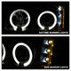 LED Halo Black Smoke Projector Headlights <br>02-06 Chevy Avalanche, Silverado 1500