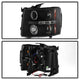 LED Halo Black Smoke Projector Headlights <br>07-13 Chevy Silverado 1500, 2500 HD, 3500 HD