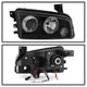LED Halo Black Smoke Projector Headlights <br>06-10 Dodge Charger
