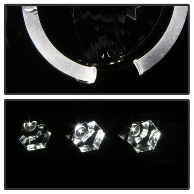 LED Halo Black Smoke Projector Headlights <br>02-05 Dodge Ram 1500 03-05 Dodge Ram 3500 Ram 2500