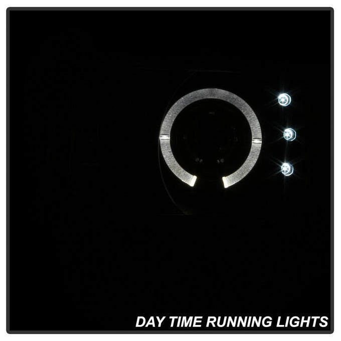 LED Halo Black Smoke Projector Headlights <br>94-01 Dodge Ram 1500 94-02 Dodge Ram 2500 Ram 3500