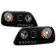 LED Halo Black Smoke Amber Reflector Projector Headlights <br>97-03 Ford F-150 97-02 Ford Expedition