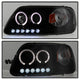 LED Halo Black Smoke Amber Reflector Projector Headlights <br>97-03 Ford F-150 97-02 Ford Expedition
