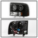 Version 2 Black Smoke LED Halo 1PC Projector Headlights <br>99-04 Ford F-250 F-250 Super Duty 00-04 Ford Excursion