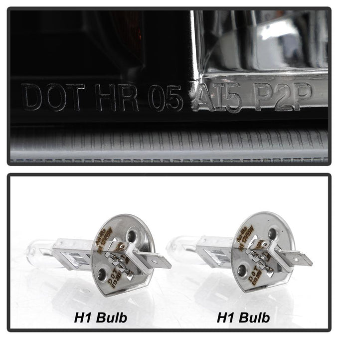 Version 2 Black Smoke LED Halo 1PC Projector Headlights <br>99-04 Ford F-250 F-250 Super Duty 00-04 Ford Excursion