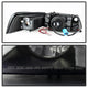 LED Halo Black Smoke Projector Headlights <br>99-04 Ford Mustang