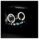 LED Halo Black Smoke Projector Headlights <br>05-07 Ford F350-F550 Super Duty