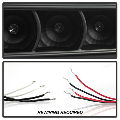 LED Halo Black Smoke Projector Headlights <br>08-10 Ford F-250 F-350 F-450 Super Duty