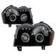 LED Halo Black Smoke Projector Headlights <br>05-07 Jeep Grand Cherokee