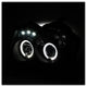 LED Halo Black Smoke Projector Headlights <br>05-07 Jeep Grand Cherokee